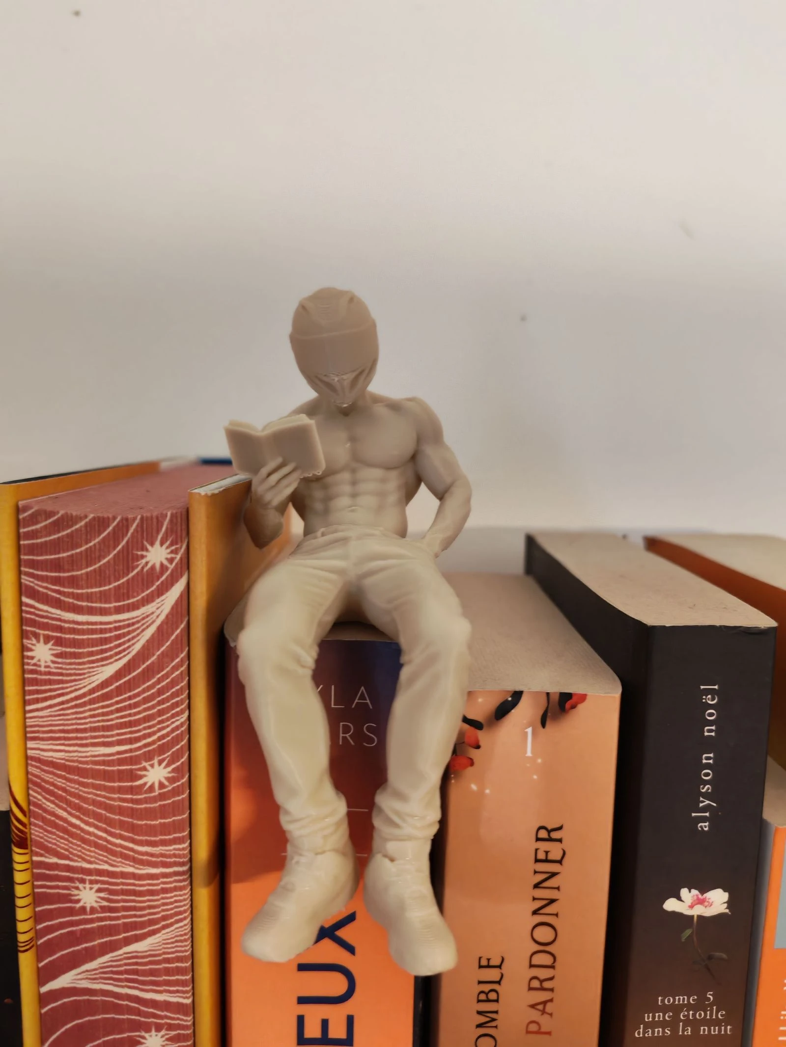 Sitting reader biker – photo 3